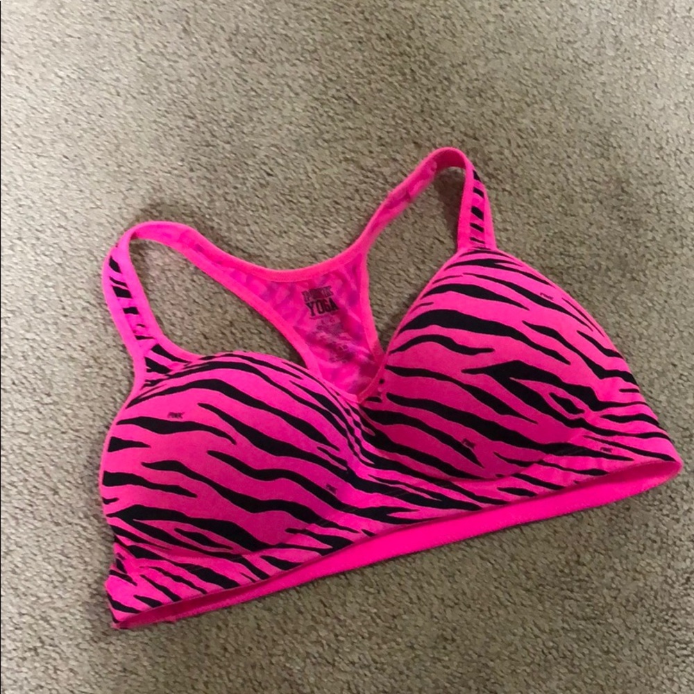 Pink Yoga Push Up Bra